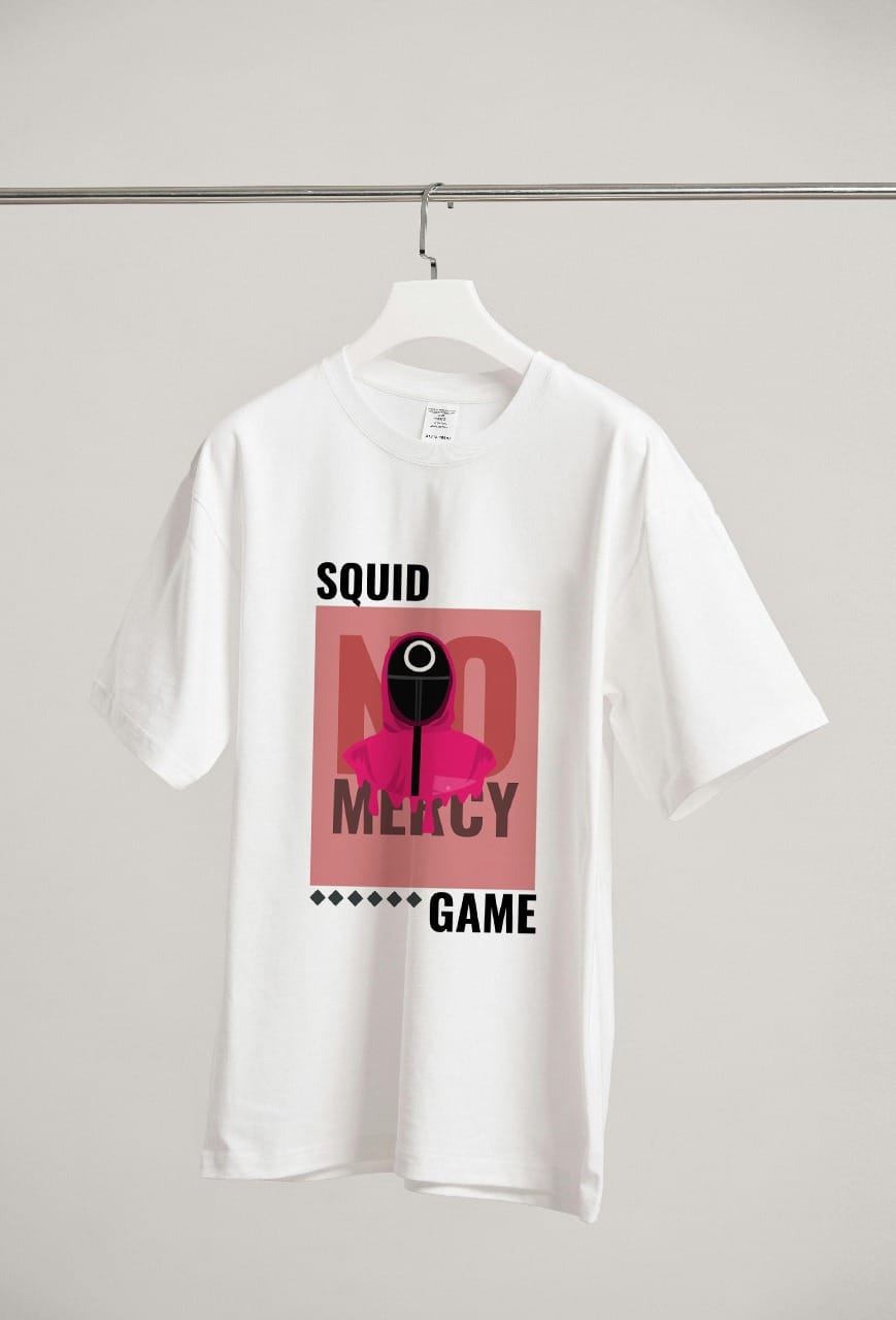 Squid Game - White Oversized T Shirt